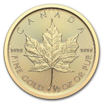 1/2 Unze Gold MAPLE LEAF 2025 -Kanada - BU 20 CA$ - GoldMaple