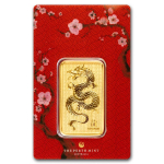 NEU* 1 Oz Goldbarren - Drache - Jahr des Drachen - Year...