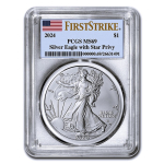 NEU* 1 oz USA 2024 PCGS MS69 - American Eagle STAR PRIVY...