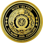 NEU* 1 oz Niue 2025 Gilded - BITCOIN - Silber High Relief...