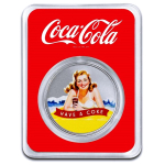 1 oz Silber Round - COCA COLA GIRLS - Blonde...