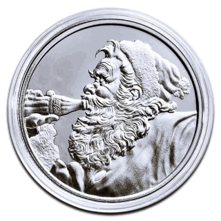 1 oz Silber Round - COCA COLA SANTA - Auch der Weihnachtsmann trinkt Coca Cola  - Exclusivausgabe Coca Cola - Mach mal Pause und Trink Coca Cola