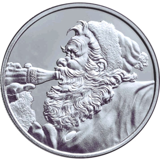 AURINUM*TOP*ANGEBOT** 1 oz Silber Round - COCA COLA SANTA - Auch der Weihnachtsmann trinkt Coca Cola  - Exclusivausgabe Coca Cola - Mach mal Pause und Trink Coca Cola
