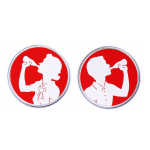 2 x 1 oz Silber Round - COCA COLA GIRL & BOY Drinking...