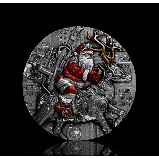 2 oz Kamerun 2025 - SANTA Claus STEAMPUNK - Der Steampunk Weihnachtsmann & Rentier - 2000 Francs - Innovativserie !