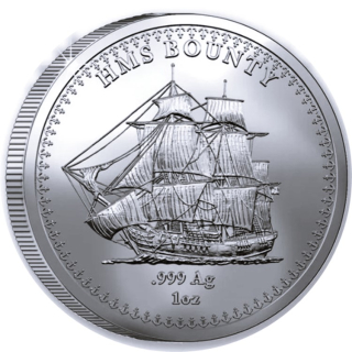 Letzte 2 Münzen* 1 oz Pitcairn Islands 2025 BOUNTY - Silber BU 1 $ -  Vorverkauf Termin 01 - 2025