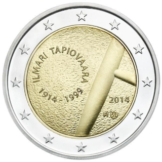2 Euro Finnland 2014 100. Geburtstag Ilmari Tapiovaara unc.