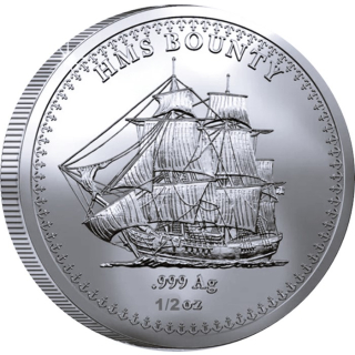 1/2 oz Pitcairn Islands 2025 BOUNTY - Silber BU  -  Vorverkauf Termin 01 - 2025