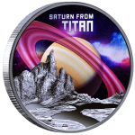 1 oz Niue 2025 Proof - SATURN from TITAN - Serie Kosmos...