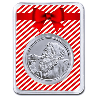 1 oz Silber Round Coin card - COCA COLA SANTA - Auch der Weihnachtsmann trinkt Coca Cola  - Exclusivausgabe Coca Cola - Mach mal Pause und Trink Coca Cola