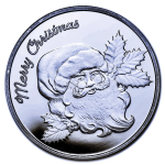 1 oz Silber Round -  SANTA CLAUS wünscht Frohe...