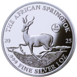 LETZE MÜNZEN* 1 oz Burundi 2025 BU - SPRINGBOCK - 1,000 Frs - Erstausgabe der Neuen Burundi-Springbockserie