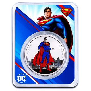 NEU* 1 oz Samoa 2024 Color - SUPERMAN - Coin Card Silber 5 $ - Serie DC Comics Samoa Münze 7