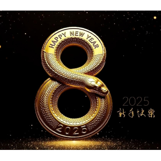 ab Lager Top*Angebot*  1 oz USA 2025 Gilded - JAHR der SCHLANGE Year of the Snake- 3 Dimensional Shape Schlangenornament - HAPPY NEW YEAR