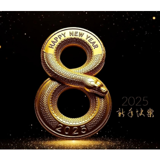 NEU** 1 oz USA 2025 Kupfer Gilded - SCHLANGE  - JAHR der SCHLANGE  - 3 Dimensional Shape Schlangenornament - HAPPY NEW YEAR