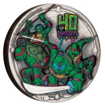 2 oz Tuvalu 2024 Antique  - 40 Jahre Teenage Mutant Ninja Turtles - Silber Antique High Relief - 2 $ - Perth Mint Edition