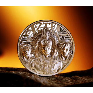 1 oz Cook Islands 2025 Proof - Das AZTEKEN- IMPERIUM - AZTEC EMPIRE - Silber 5$