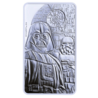 NEU* 1 oz UK 2024 BU Silberbarren - STAR WARS DIE DUNKLE SEITE der MACHT - THE DARK SIDE - Motiv 2 der neuen Serie Star Wars Barren