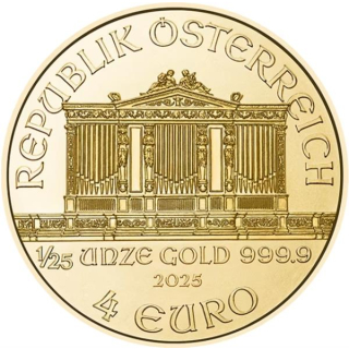 1/25 Unze Gold Wiener Philharmoniker Österreich 2025 BU