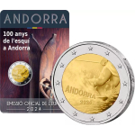 2 Euro Andorra 2024 - 100 Jahre Skifahren in Andorra -...