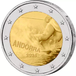 2 Euro Andorra 2024 - 100 Jahre Skifahren in Andorra -...