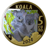 Italien 5 Euro 2024 Proof - KOALA - serie Gefährdete Tierarten - color farbig