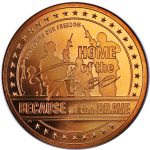 NEU** 1 oz USA Kupfer Round - HOME of the FREE because of...