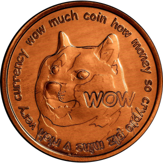 1 oz USA Kupfer Round - DOGECOIN - Bitcoin = Freiheit Freedom