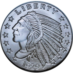 1/2 oz Silber Round - INDIANER & ADLER - INCUSE...