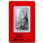 1 oz Silber LUNAR Motivbarren 2023 HASE - Jahr des Hasen - Rectangular Pamp Suisse Voin Card - Lunarserie Rounds + Barren