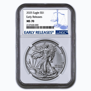 NEU* 1 oz USA 2025 NGC MS-70 - LIBERTY AMERICAN EAGLE - Silber Coin Card 1$