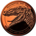 NEU** 1 oz USA Kupfer Round VELOCIRAPTOR - Lost World...