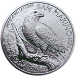AURINUM*SUMMER*SALE** 1 oz Silber San Marino 5 Euro 2025 BU - WANDERFALKE  PREGRINE FALCON - 2. Bullionmünze aus San Marino !