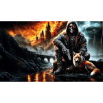 NEU* 2 oz Guss-Motiv-Barren - Der TERMINATOR & The FOX - Der Wandernde Terminator mit Seele & Die Fucks-Freundschaft - Silber Color - Auflage nur 250 !