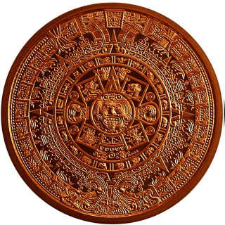 2 oz Copper Round - AZTEKENKALENDER  -Aztec Calendar