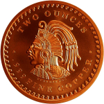 2 oz Copper Round - AZTEKENKALENDER  -Aztec Calendar