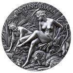 2 oz Kamerun 2025 Antique - RESTING DIANA - GÖTTIN...