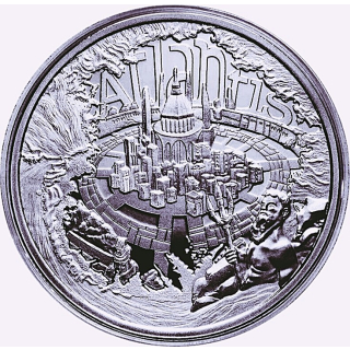 NEU* 1 oz Silber Round 2025 PROOFLIKE -  LOST CITY of ATLANTIS - Die Versunkene Stadt Atlantis - Serie Sagenumwobene Reiche 1. Ausgabe Auflage 5,000