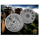 EINZELSTÜCK** 1 oz Niue 2024 BU - SIR LANCELOT - Ritter der Tafelrunde - Camelot serie 2.Ausgabe - silber 2 NZ$
