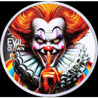 1 oz Kamerun 2025 Proof - THE EVIL CLOWN - Der Böse Clown - Urban Legends serie - Silber 1000 Francs