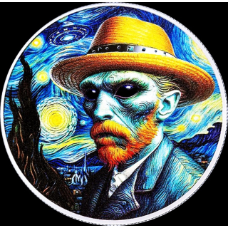 1 oz Kamerun 2025 Proof - Vincent van GOGH - Strangers among us serie - Silber 1000 Francs