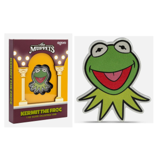 1 oz Niue 2025 Proof -Die Muppets KERMIT der Frosch The Frog - 70 Jahre Muppets  - silber color 2 NZ$