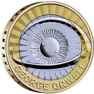 NEU* GEORGE ORWELL 2025 United Kingdom - „BIG BROTHER IS WATCHING YOU“ Edition Coin Card - 2 Pfd