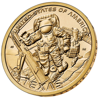 USA 1$ 2025 American Innovation - TEXAS NASA - 1 US$ BU - Serie American Innovation U.S. Mint