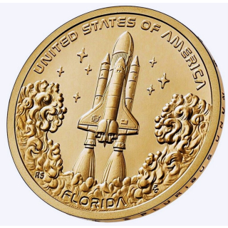 USA 1$ 2025 American Innovation - FLORIDA Kennedy Space Center - 1 US$ BU - Serie American Innovation U.S. Mint