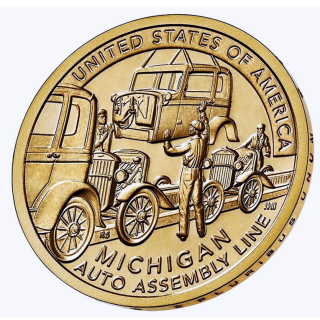 USA 1$ 2025 American Innovation - MICHIGAN Autofertigung 1930 - 1 US$ BU - Serie American Innovation U.S. Mint