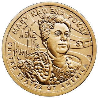 USA 1 $ 2025 Native American - Mary Kawena Pukui - Sacagawea - Ureinwohner Amerikas-  Native American Dollar