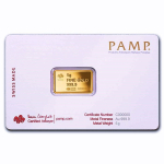 5 g Gold PAMP Motivbarren AMERICAN BUFFALO - Coin Card - Pamp Suisse