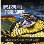 1 oz Gold Niue 2025 Proof - TIGEROTTER TIGER SNAKE - 20 Jahre Deadly & Dangerous serie - 100 NZD - Einzelstück