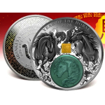 2 oz Burundi 2026 Proof Jade-Pferd Hologammeffekt - Jahr des PFERDES & Jade - Lunarserie - Jadeserie Ausgabe 3